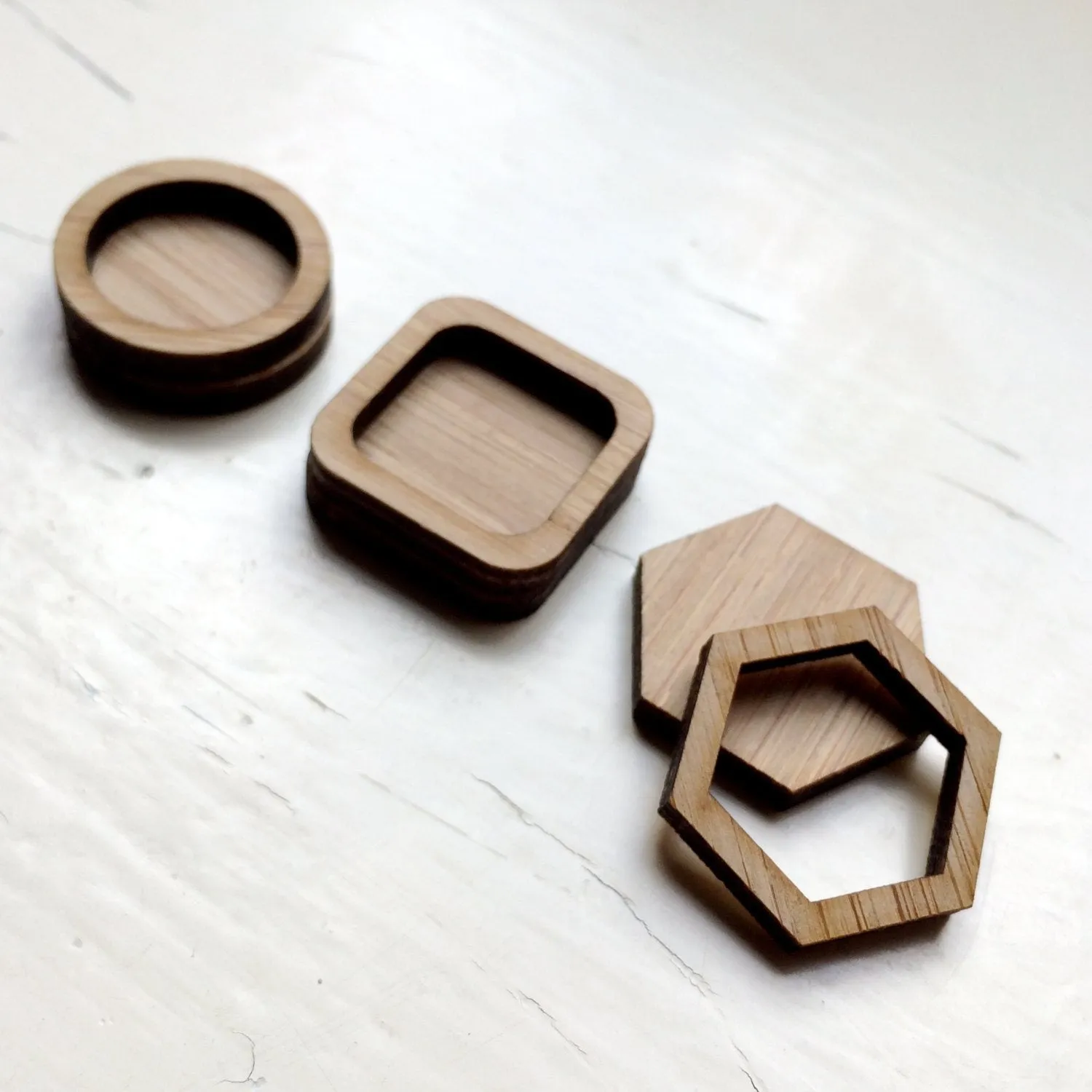 Set of 6: 30mm Bezels Choose from 4 shapes