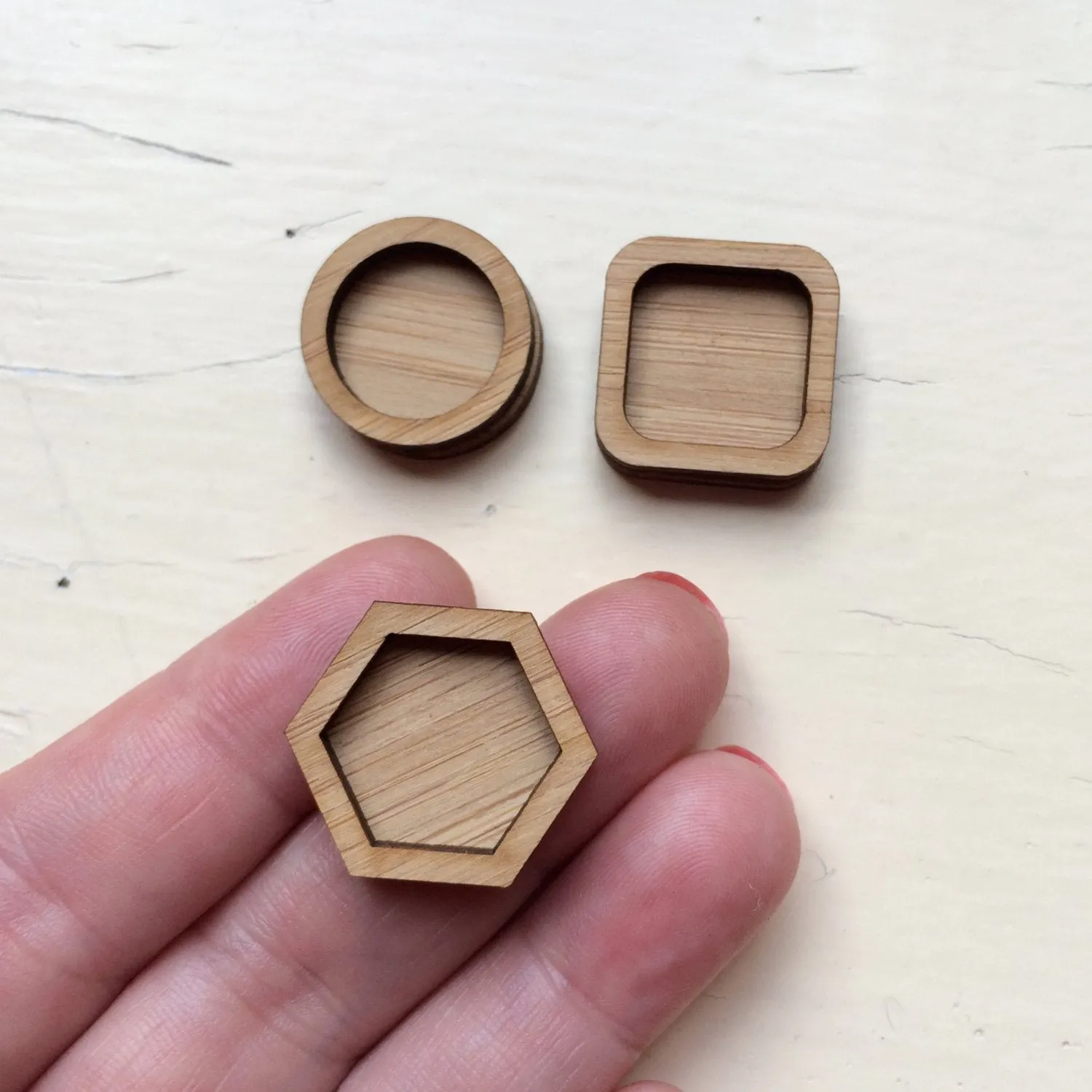 Set of 6: 30mm Bezels Choose from 4 shapes