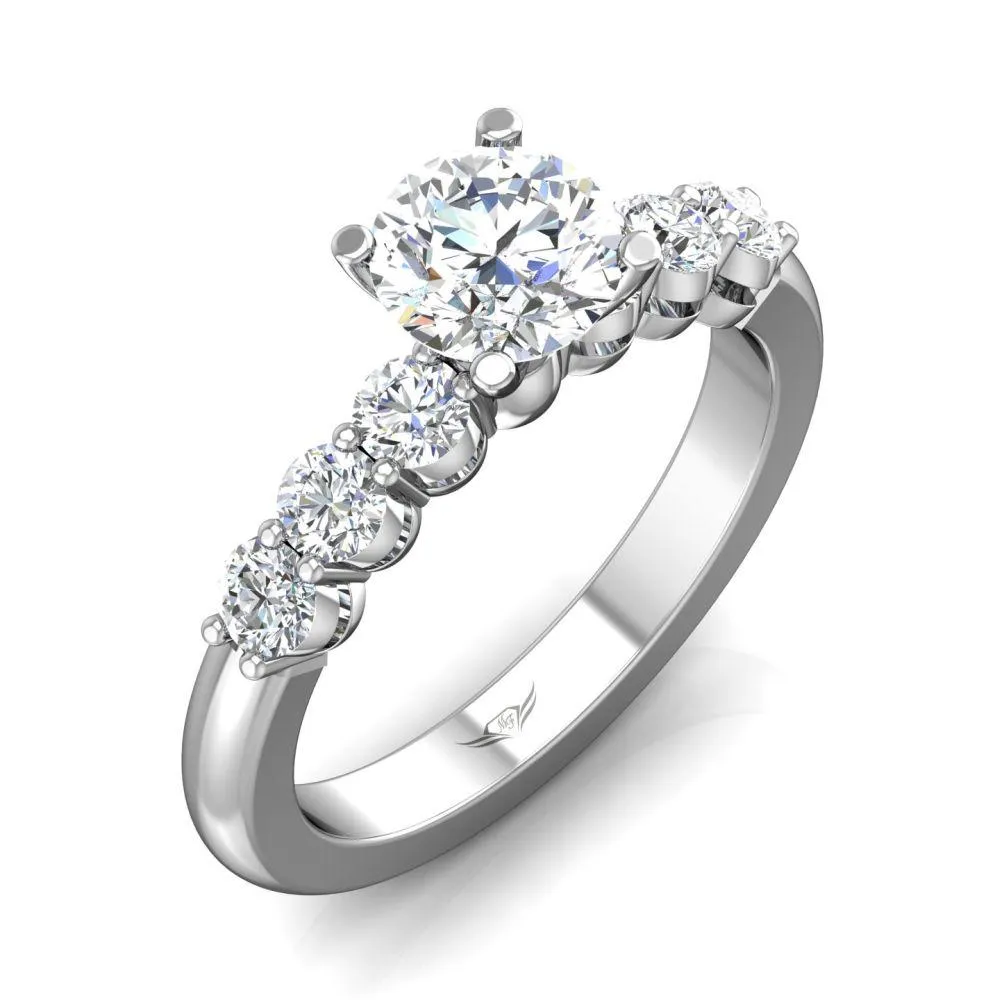 Shared Prong Engagement Ring