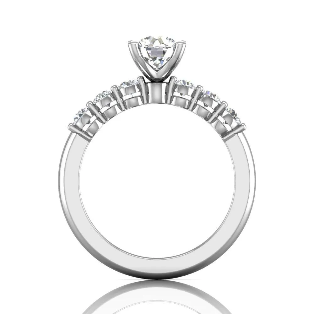 Shared Prong Engagement Ring
