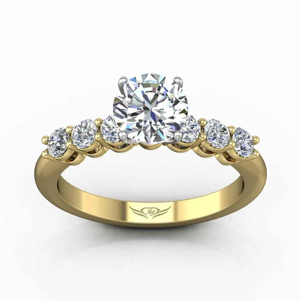 Shared Prong Engagement Ring