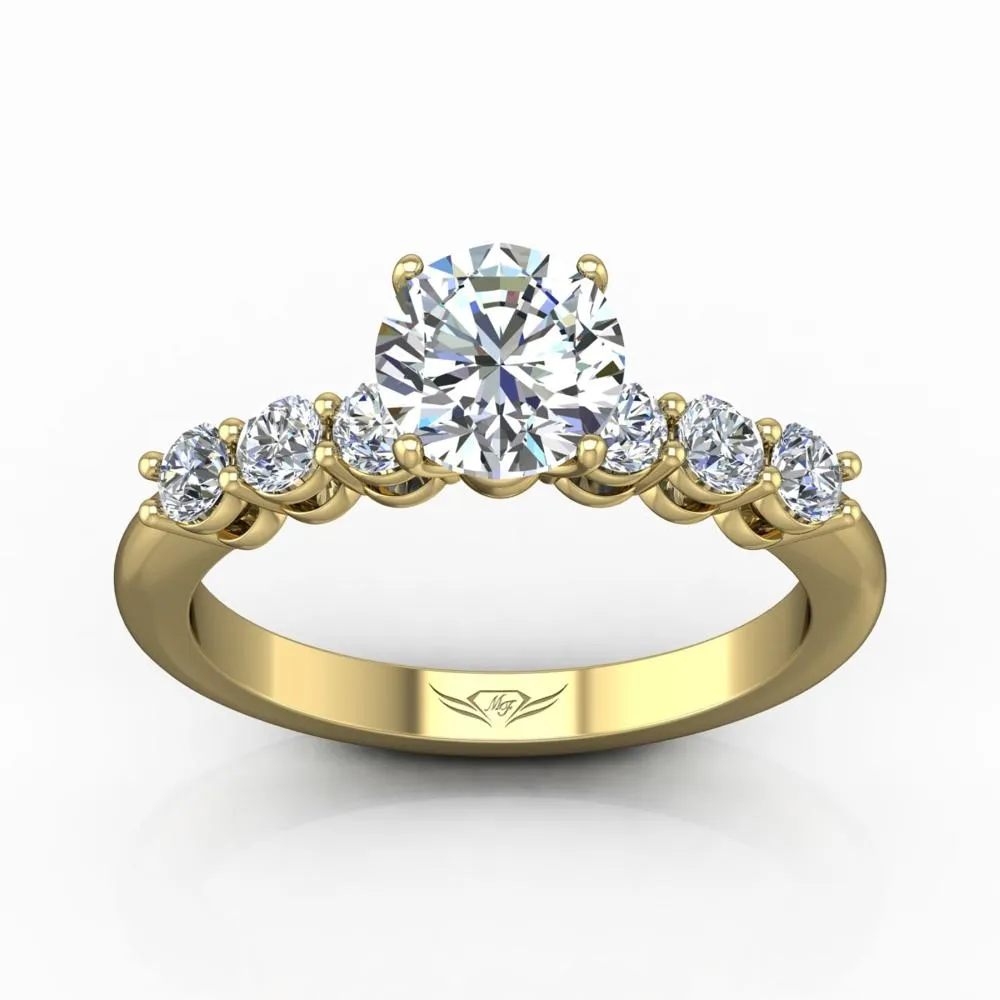 Shared Prong Engagement Ring