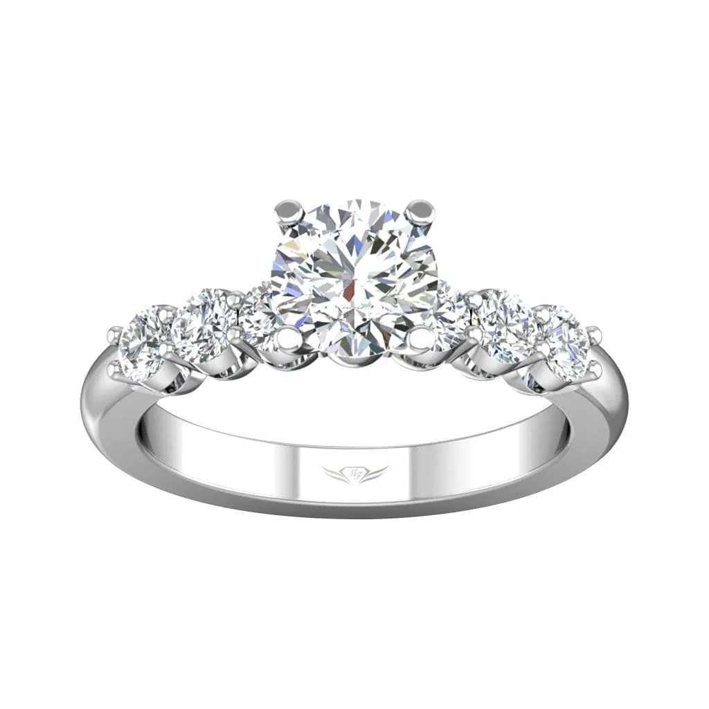 Shared Prong Engagement Ring