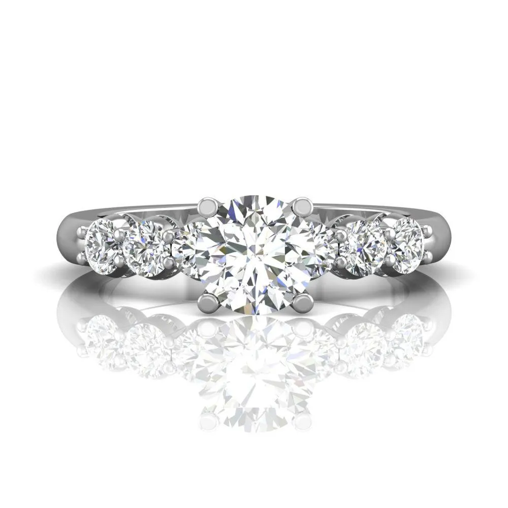 Shared Prong Engagement Ring