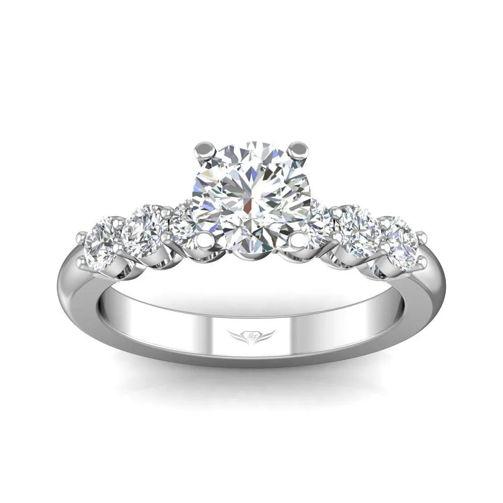 Shared Prong Engagement Ring