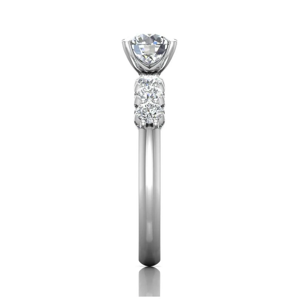 Shared Prong Engagement Ring