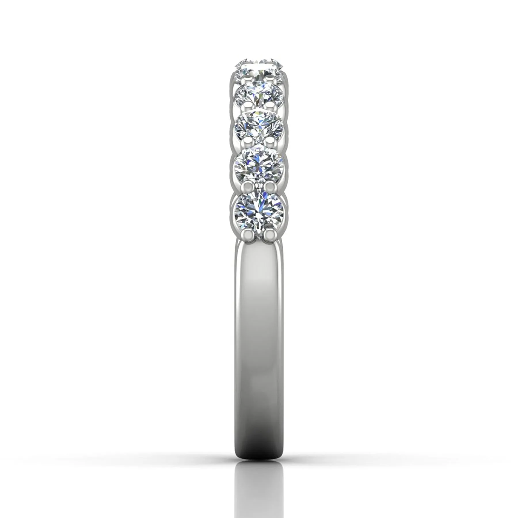 Shared Prong Wedding Band