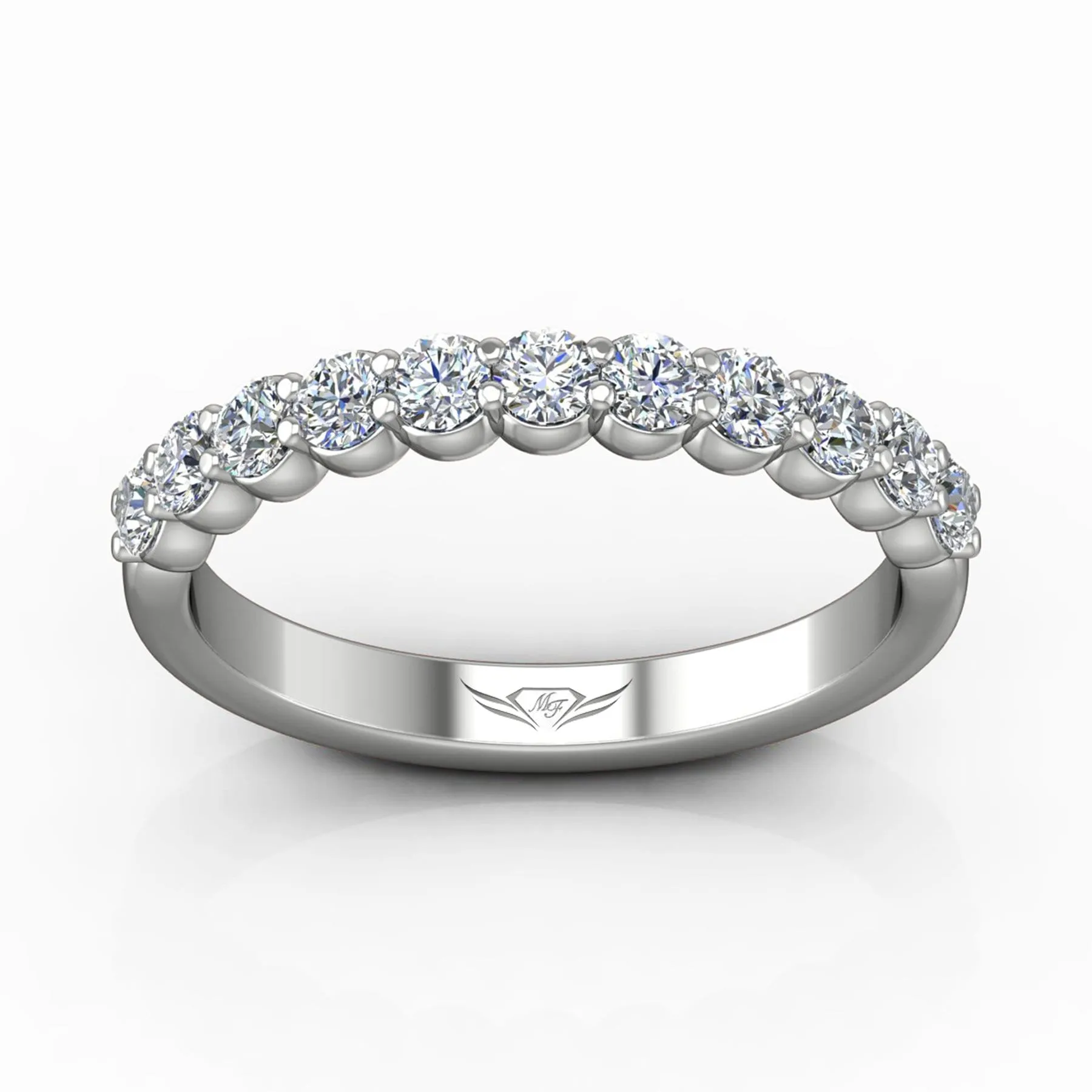 Shared Prong Wedding Band