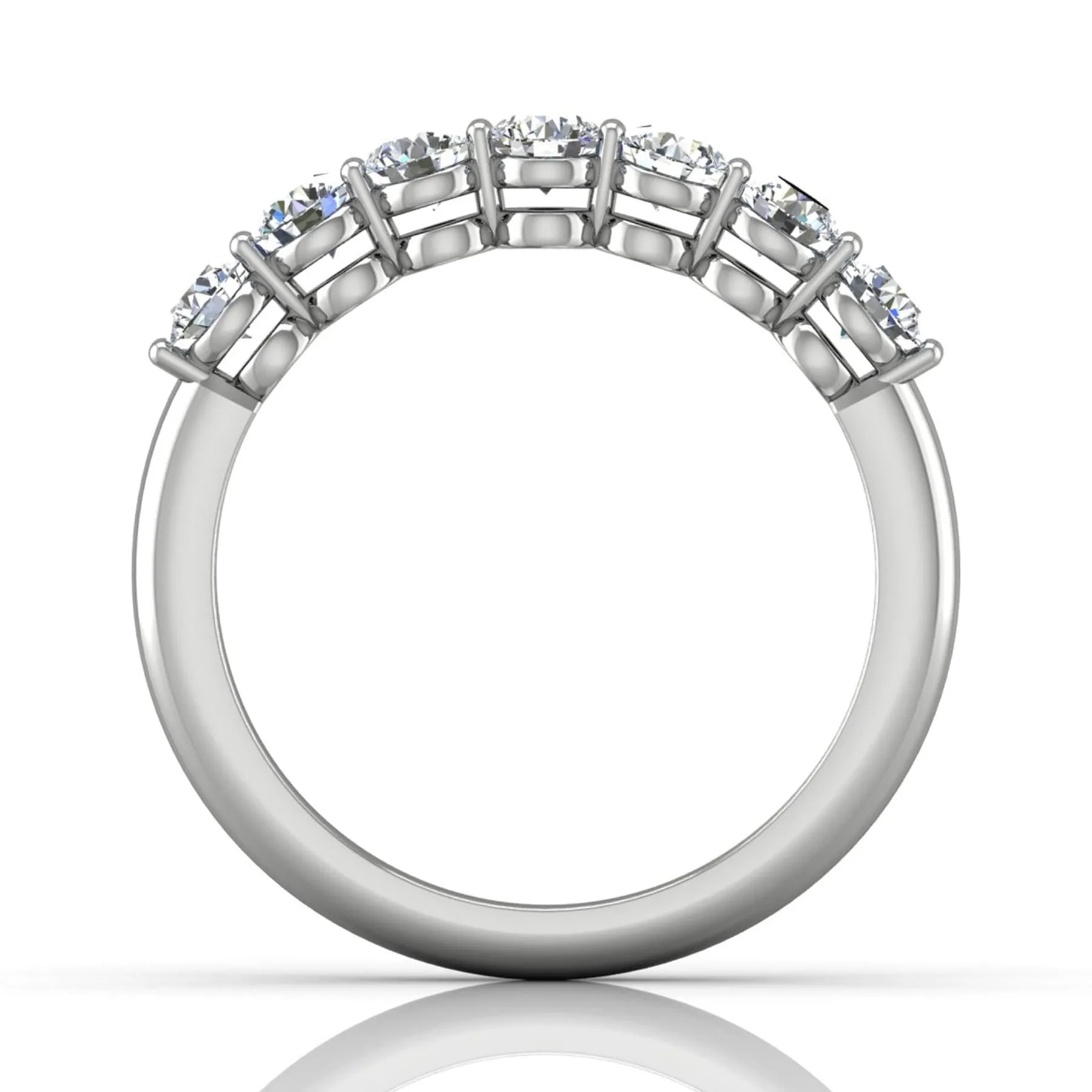 Shared Prong Wedding Band