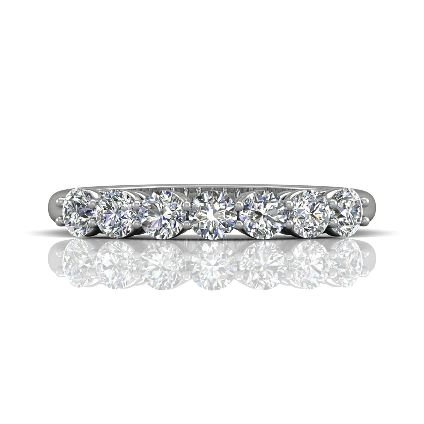 Shared Prong Wedding Band