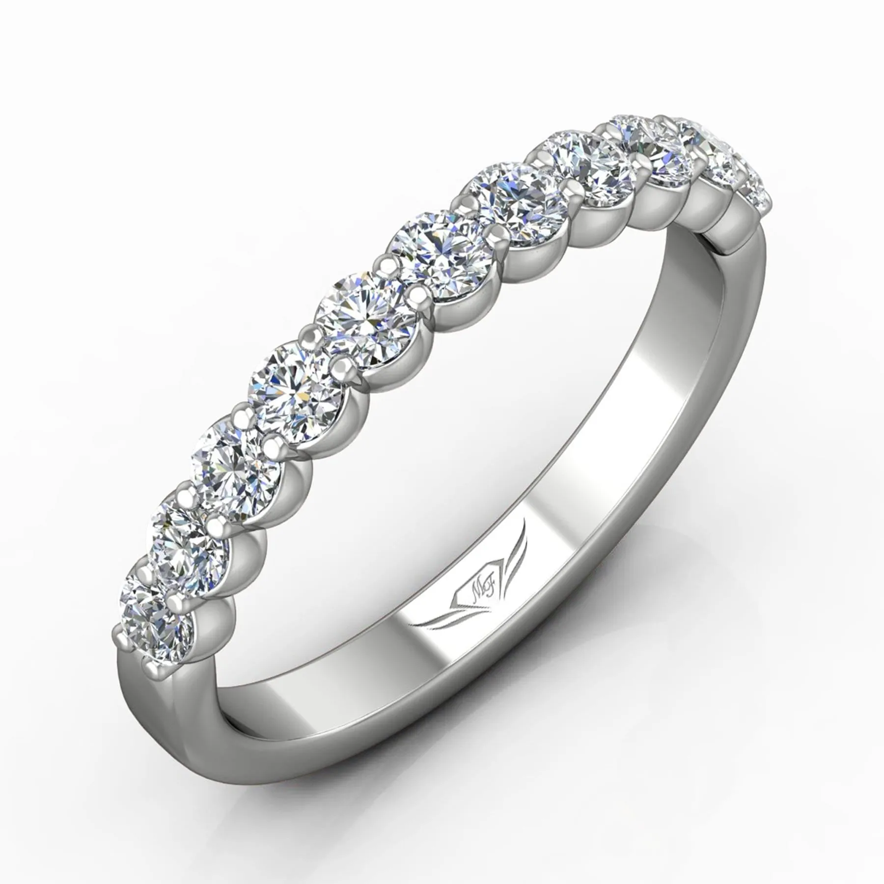 Shared Prong Wedding Band