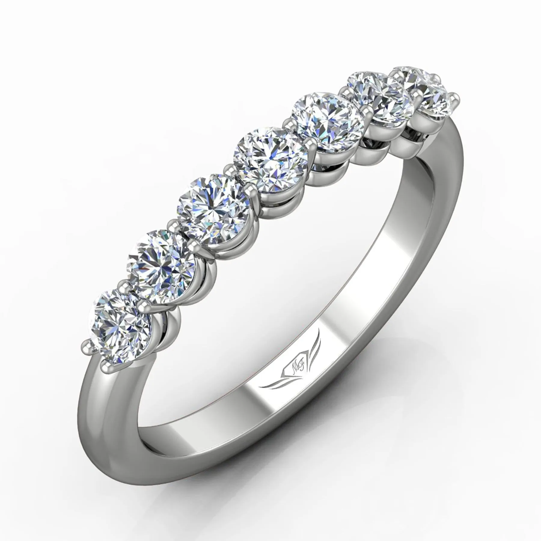 Shared Prong Wedding Band