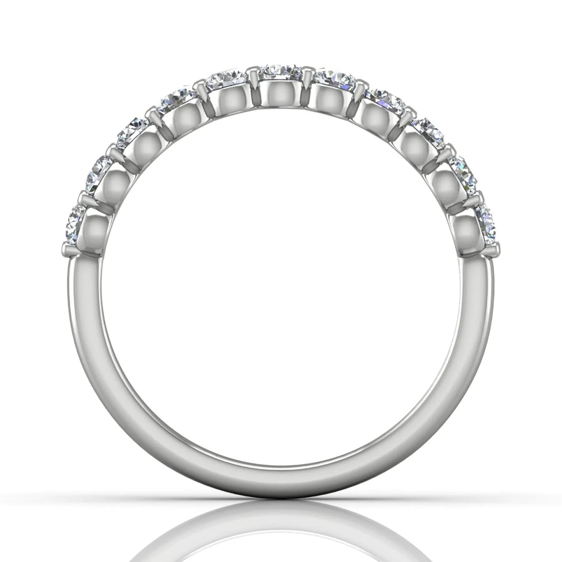Shared Prong Wedding Band