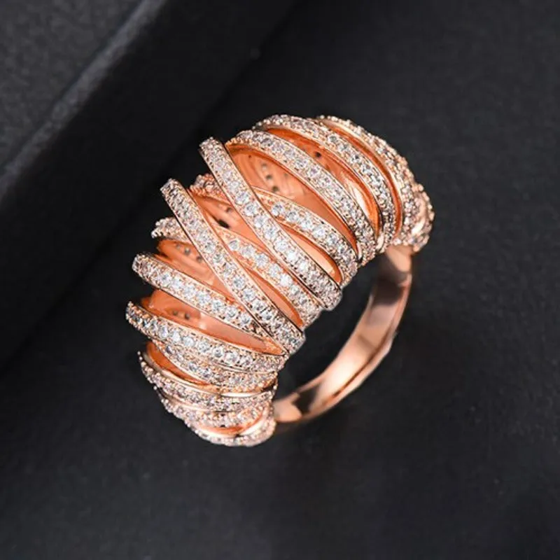 Shiny Charm Ring Women Jewelry Anniversary Birthday