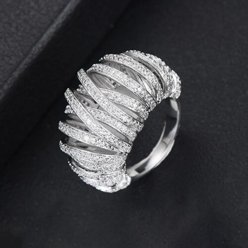 Shiny Charm Ring Women Jewelry Anniversary Birthday