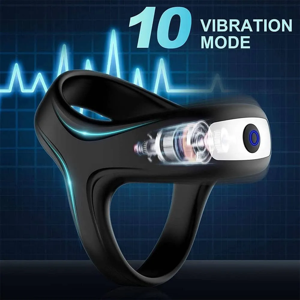 Silicone Rechargeable Triple Cock Cage Vibrating Cock Ring