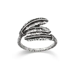 SILVER FEATHER WRAP SIZE 7 RINGS #ADX6800247 (SHA4)