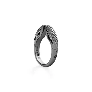 Spirit Python Stack Ring 5mm - Black Ruthenium Vermeil