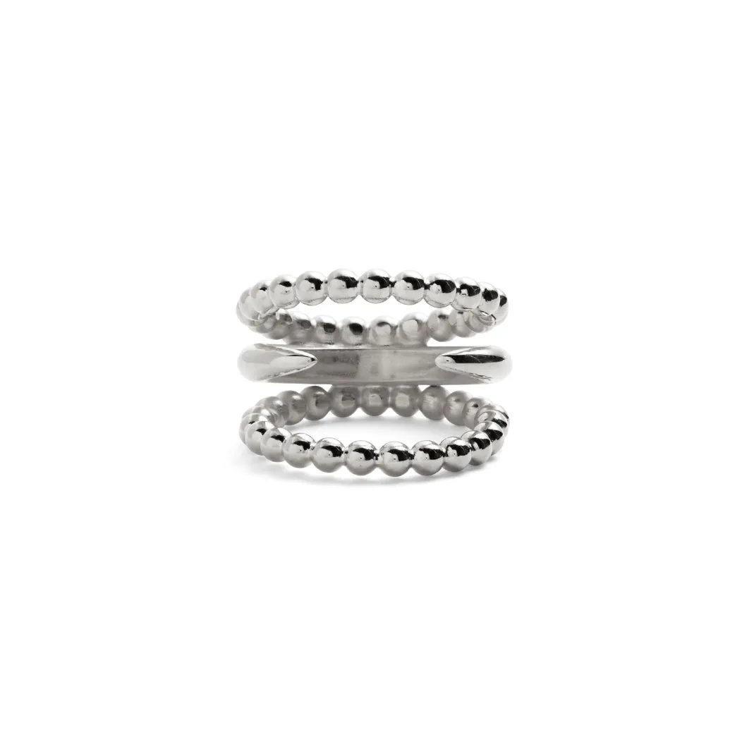 Split Ophidia Ring in Silver
