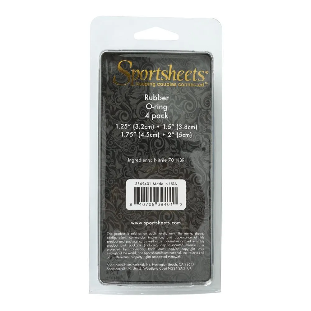 Sportsheets Rubber O Ring, 4 Pack