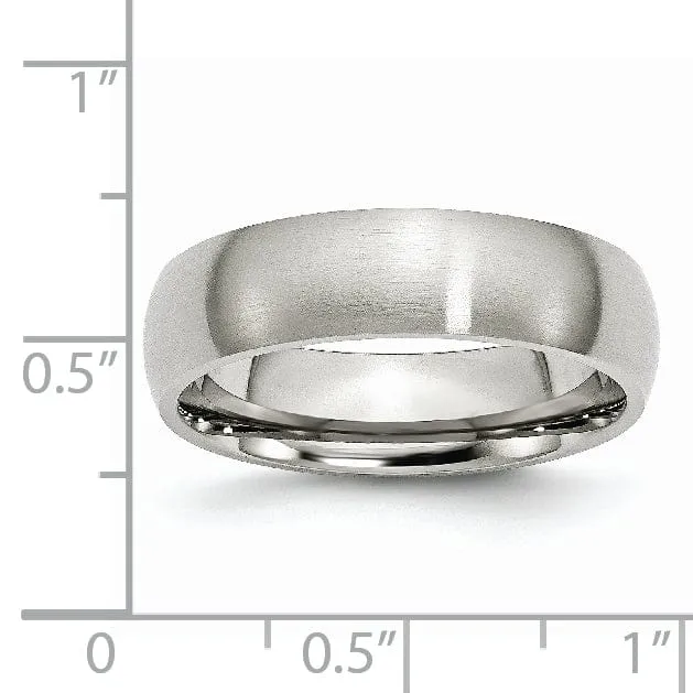 Stainless Steel Beveled Edge Brushed Band