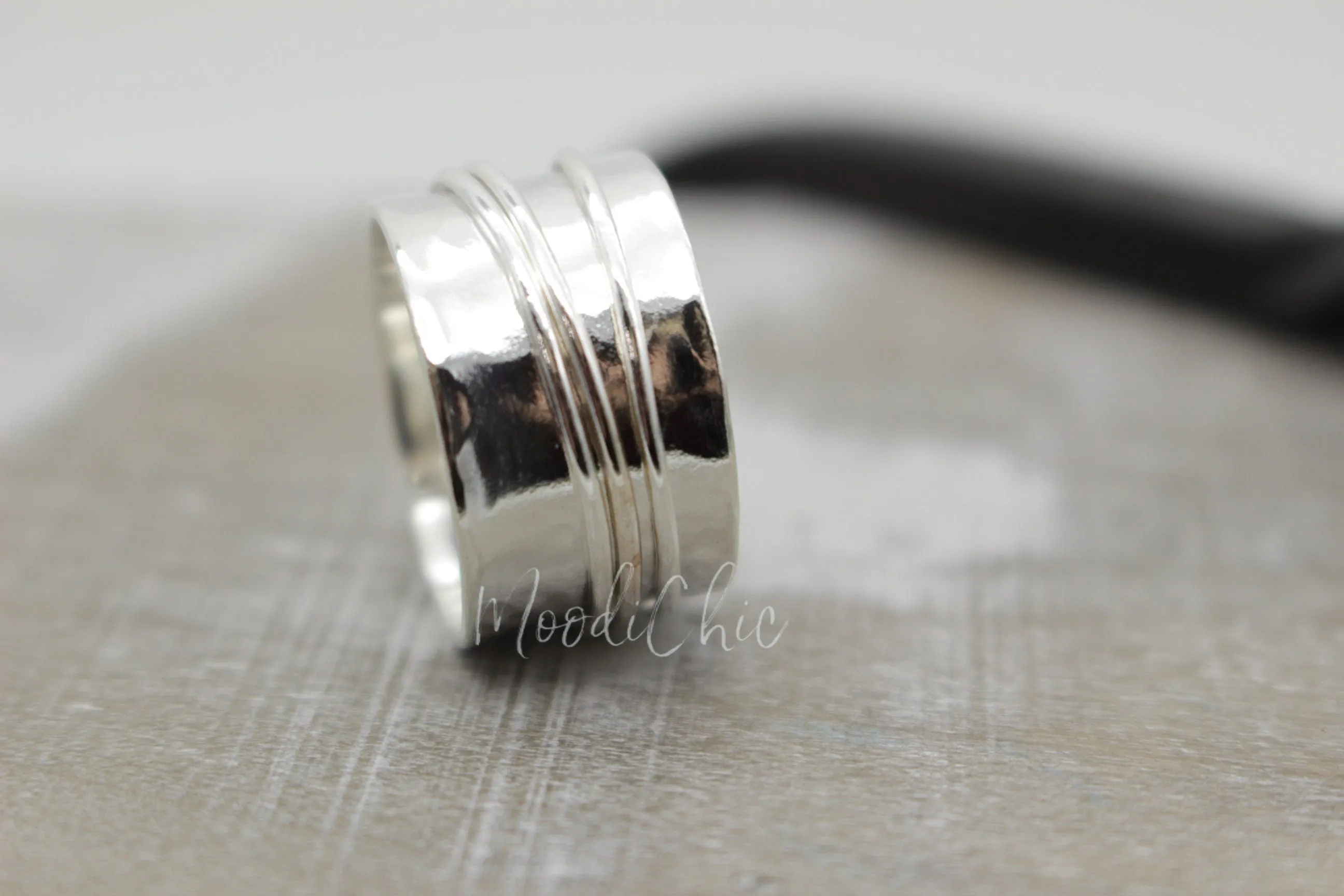Sterling silver spinner ring