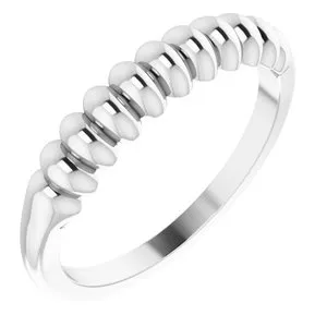 Sterling Silver Stackable Puffy Ring