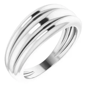 Sterling Silver Triple Dome Ring