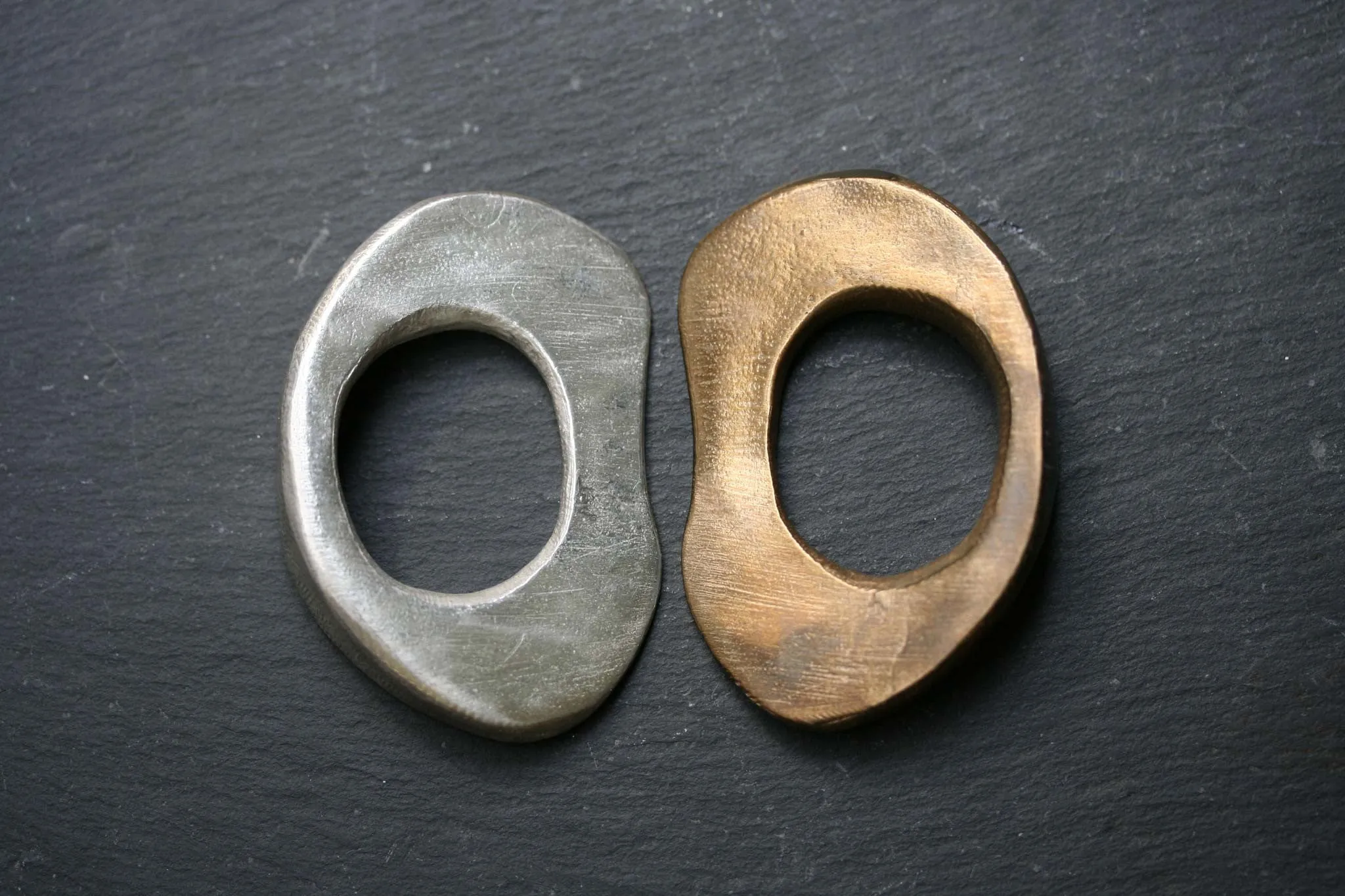 Strata Napkin Rings, Bronze - set of 4