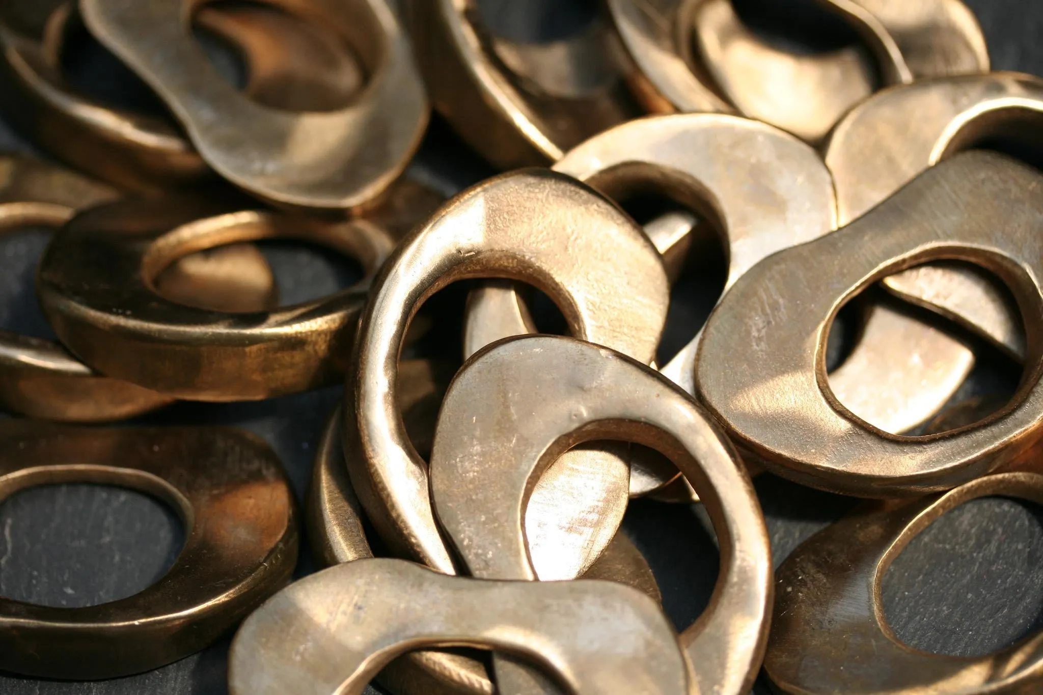 Strata Napkin Rings, Bronze - set of 4