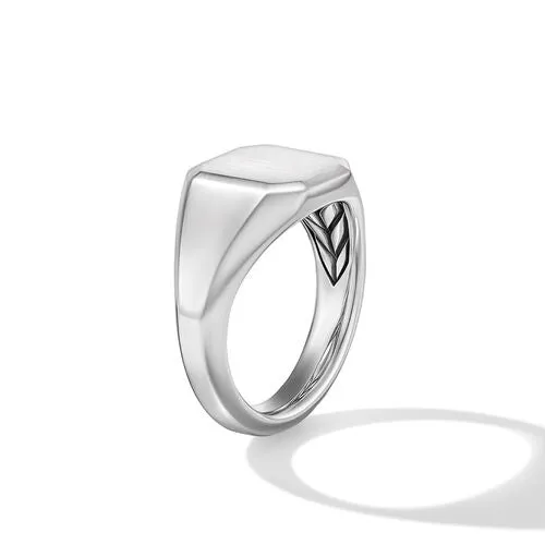 Streamline Signet Ring in Sterling Silver, Size 11