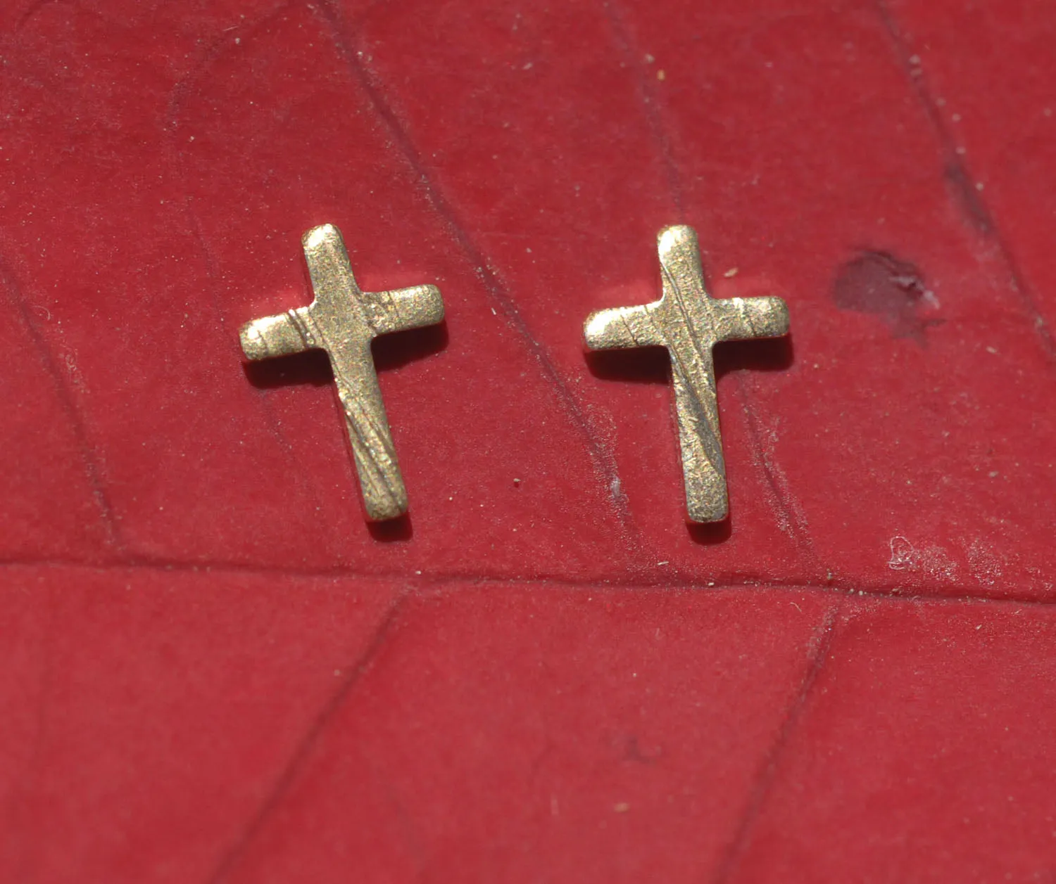 Textured Stripes - Tiny metal Cross blanks