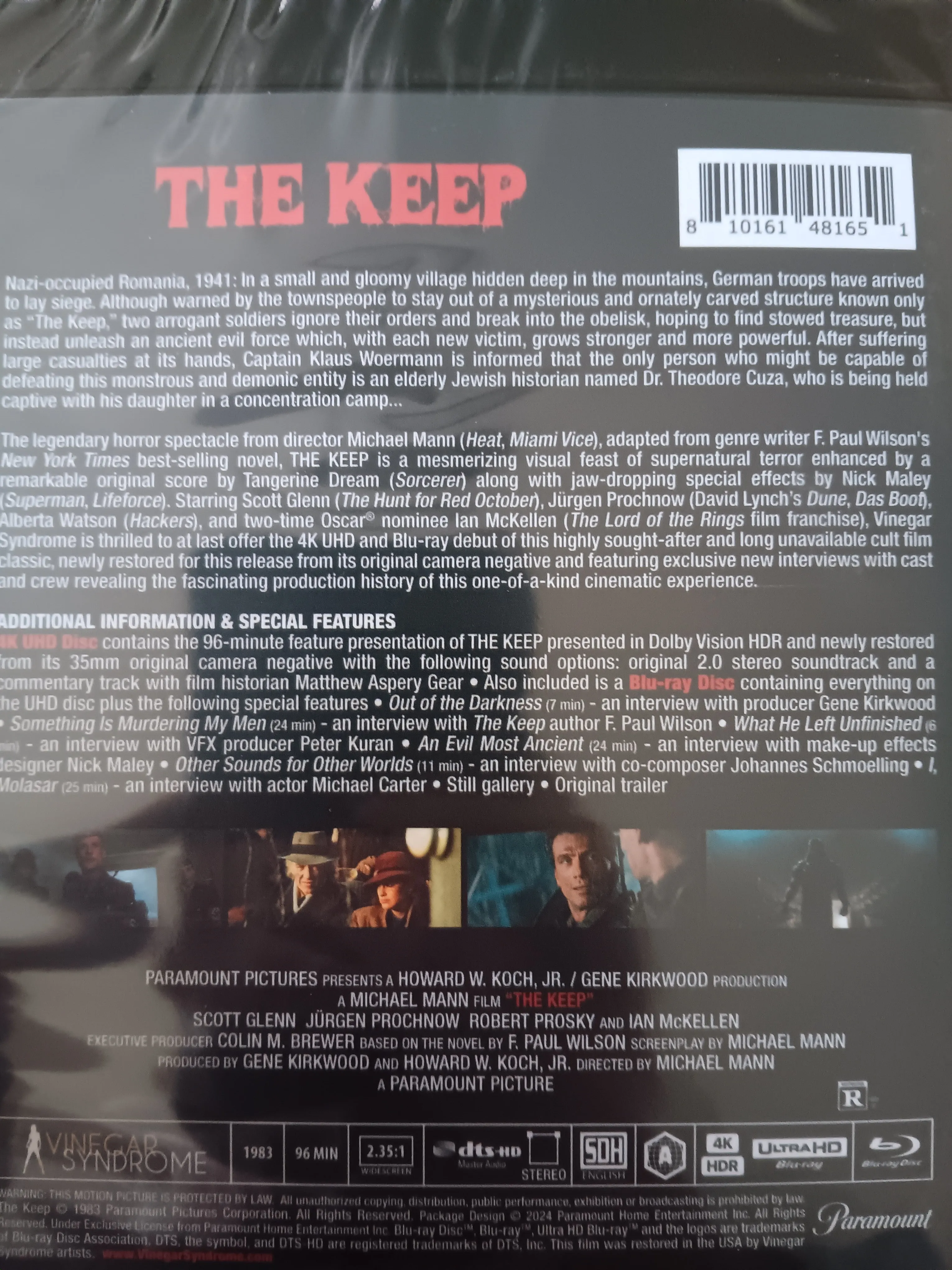 The Keep [4K ULTRA HD BLU-RAY] release by Vinegar Syndrome