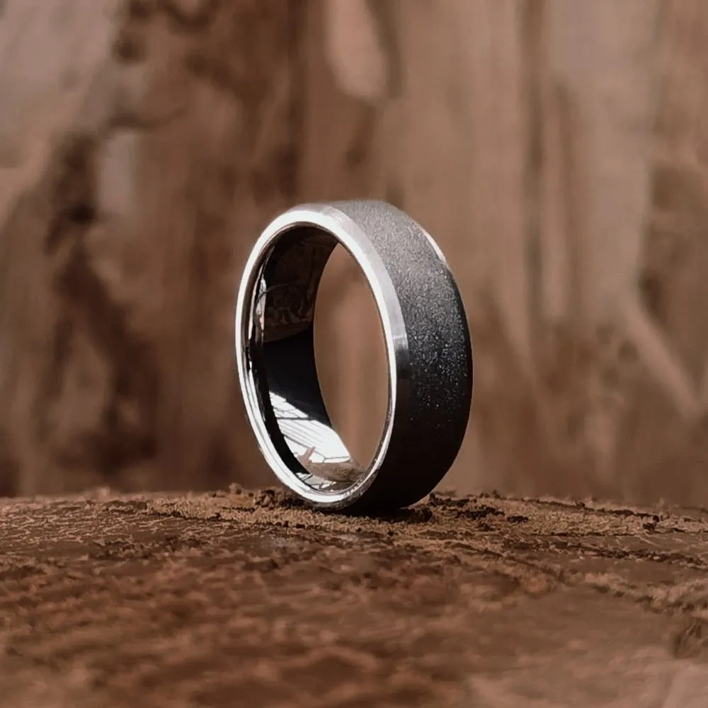 The Minimalist - Sandblasted Men's Tungsten Ring