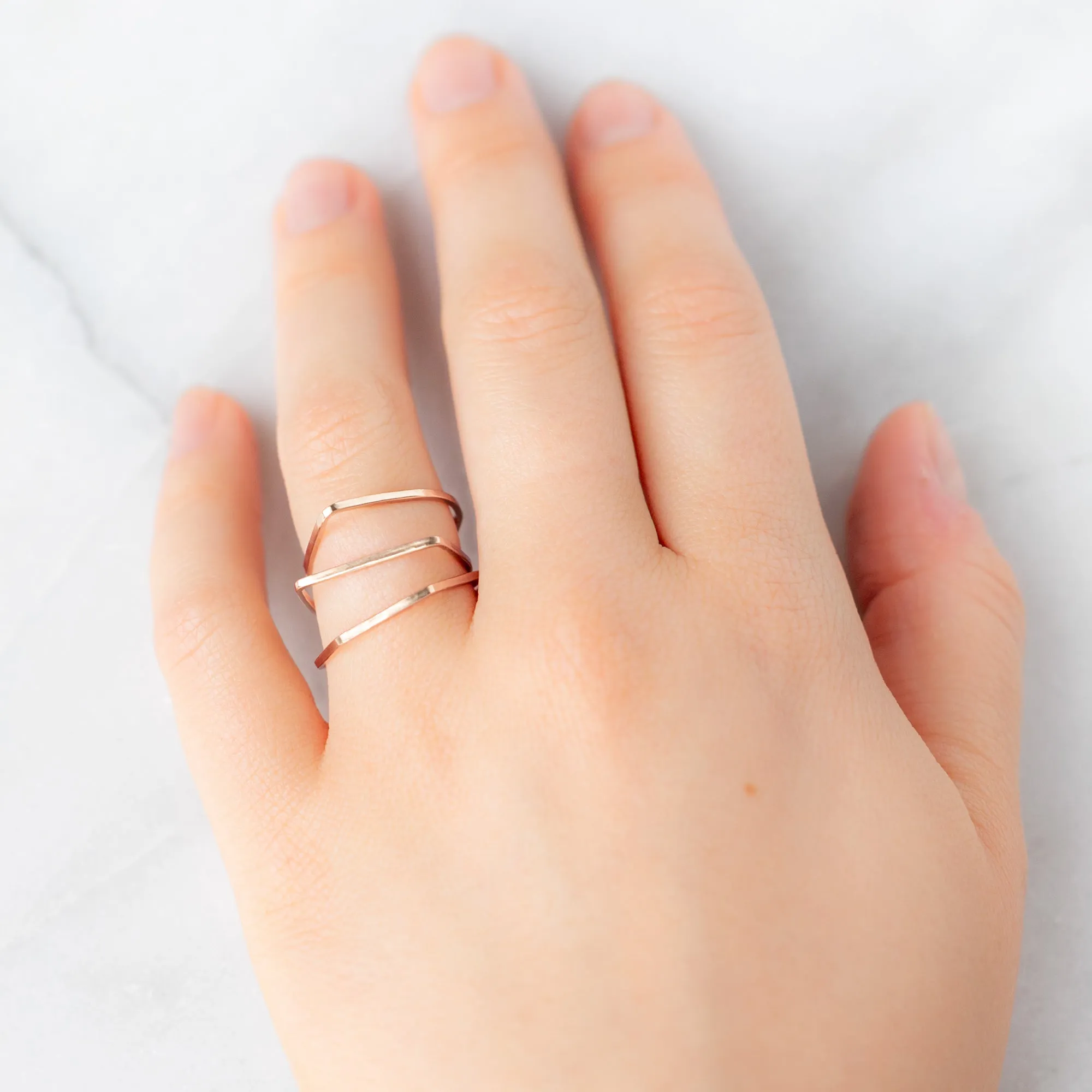 The Peak Stacking Ring | Gold Filled