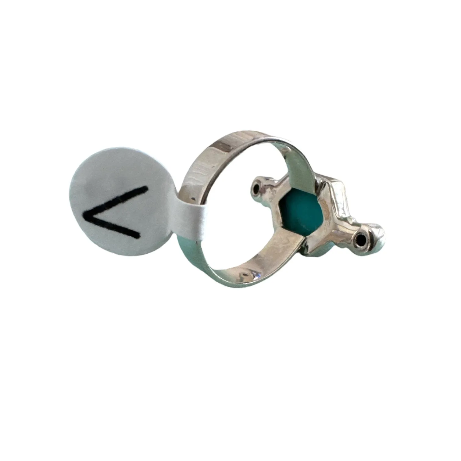Tibetan Turquoise Solid 925 Sterling Silver Ring 7