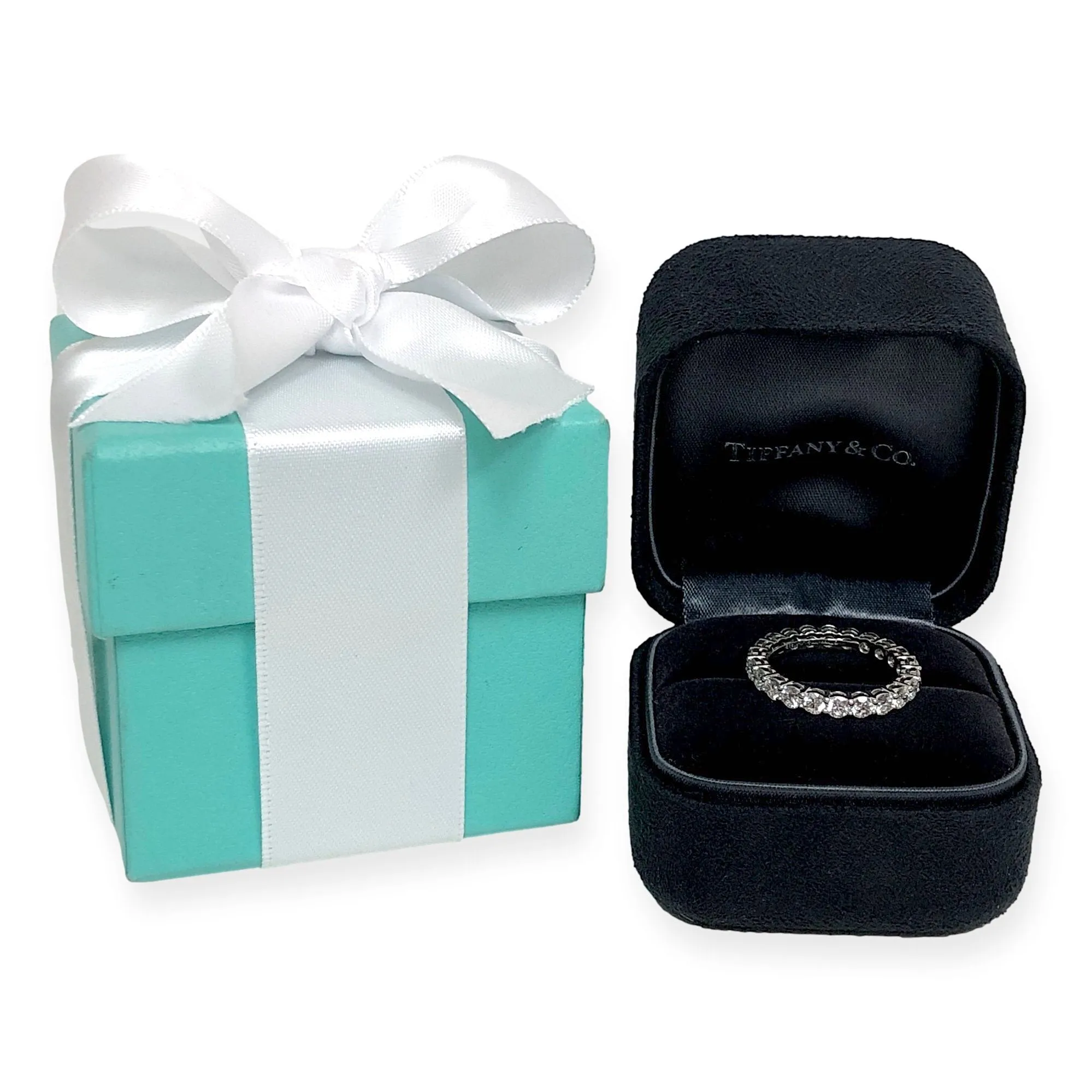 Tiffany & Co. Platinum Forever Full Circle Diamond 3mm Band Ring 1.80ct Size 6