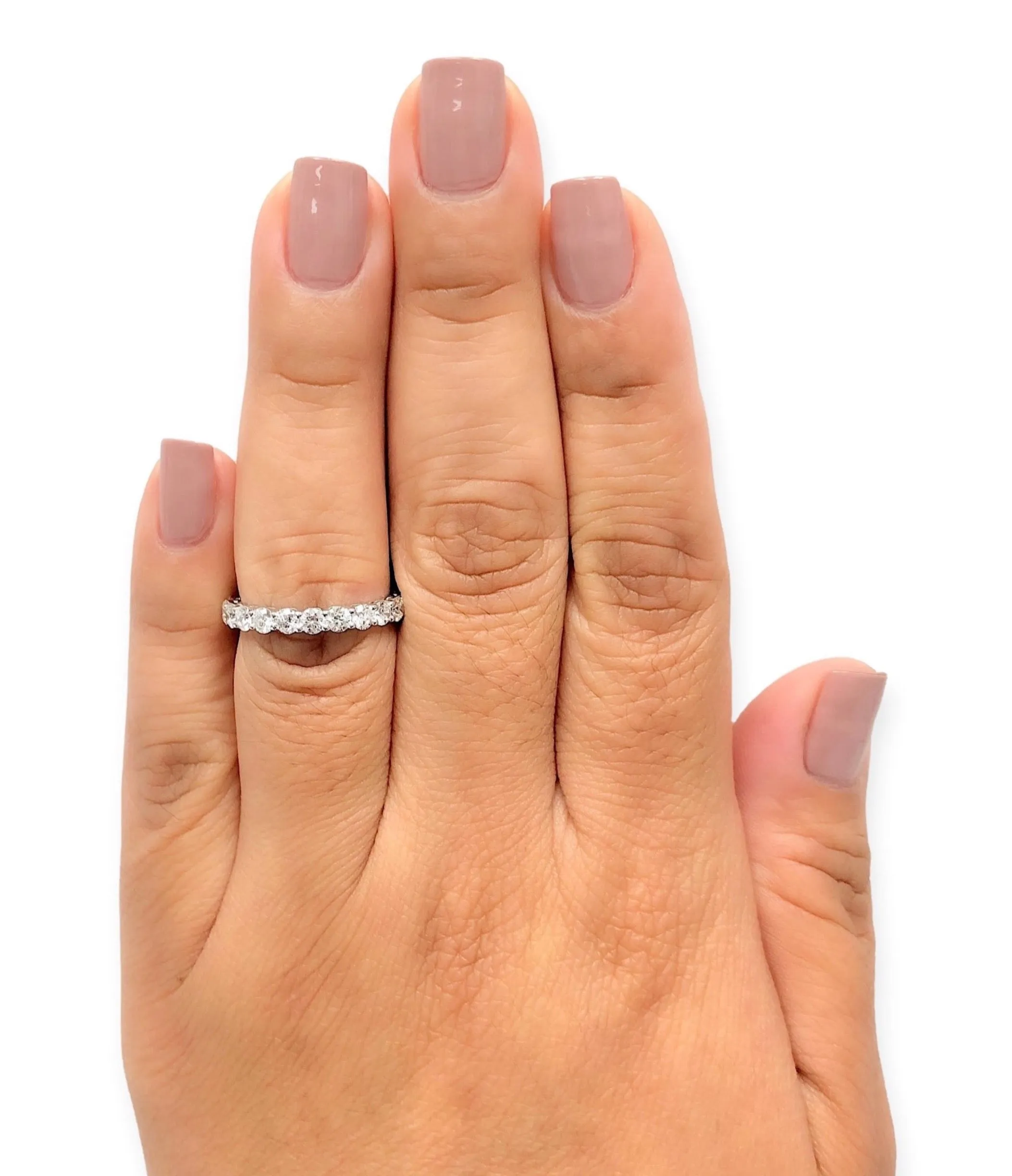 Tiffany & Co. Platinum Forever Full Circle Diamond 3mm Band Ring 1.80ct Size 6