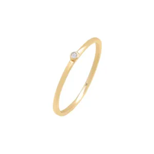 Tiny CZ Bezel Ring