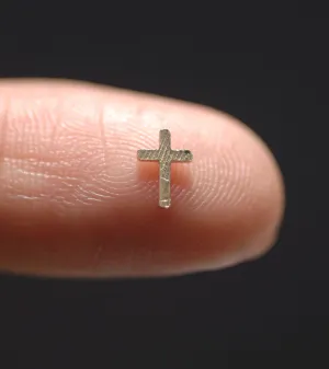 Tiny Metal Hexagon Cross