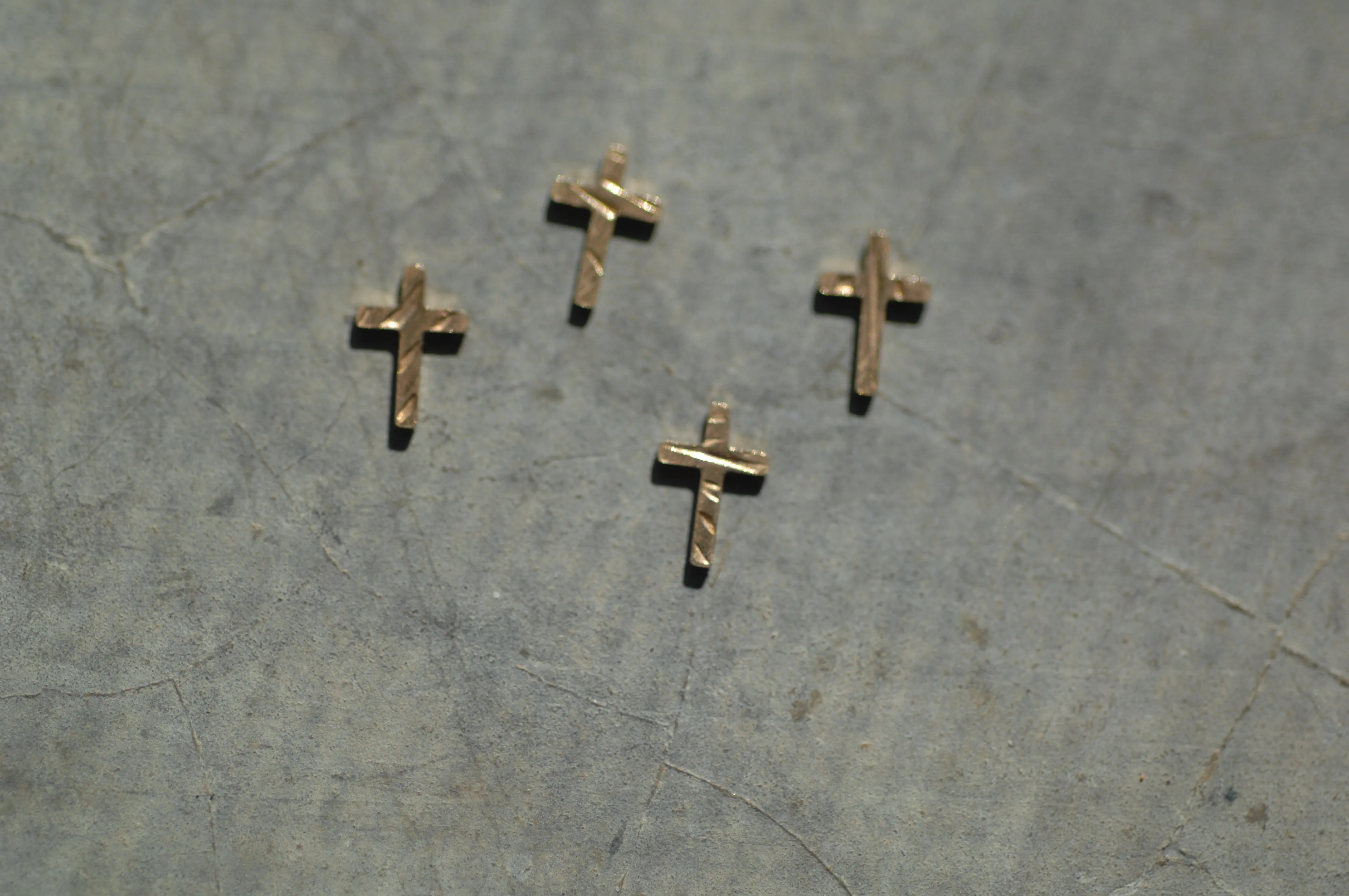 Tiny Metal Hexagon Cross