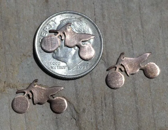 Tiny metal Motorcycle Blanks, Motorbike