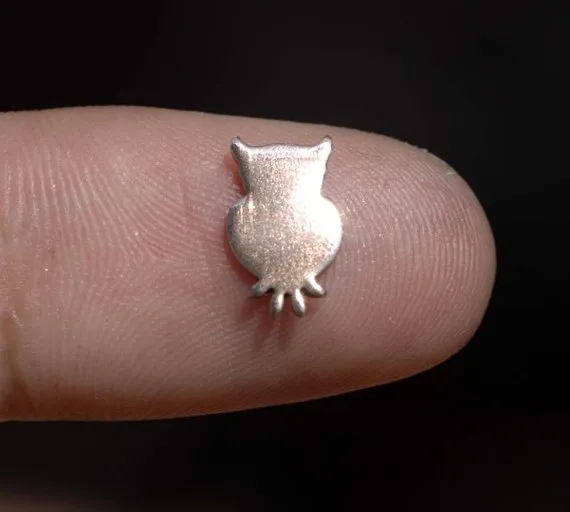 Tiny metal Owl blanks, Bird blank