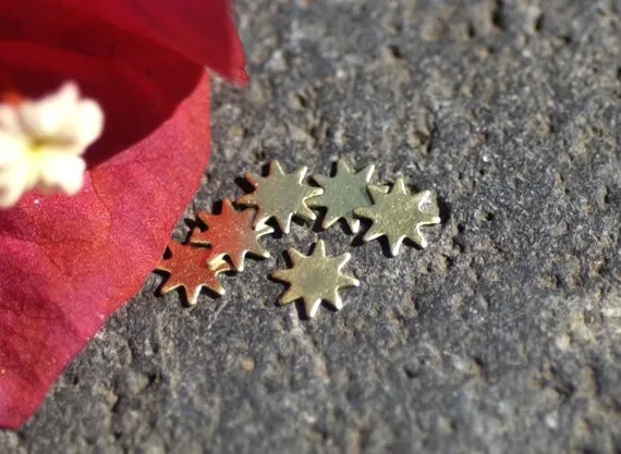 Tiny metal Stars 5mm, Sun or star blanks