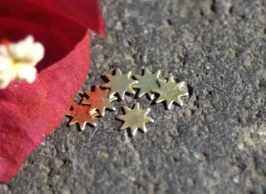 Tiny metal Stars 5mm, Sun or star blanks