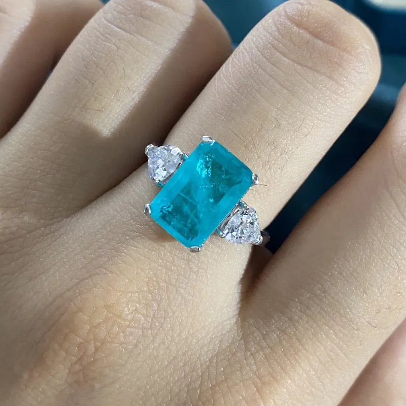 Tourmaline Gemstone Ring 925 Sterling Silver For Women Fine Jewelry