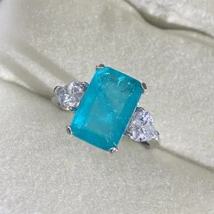 Tourmaline Gemstone Ring 925 Sterling Silver For Women Fine Jewelry
