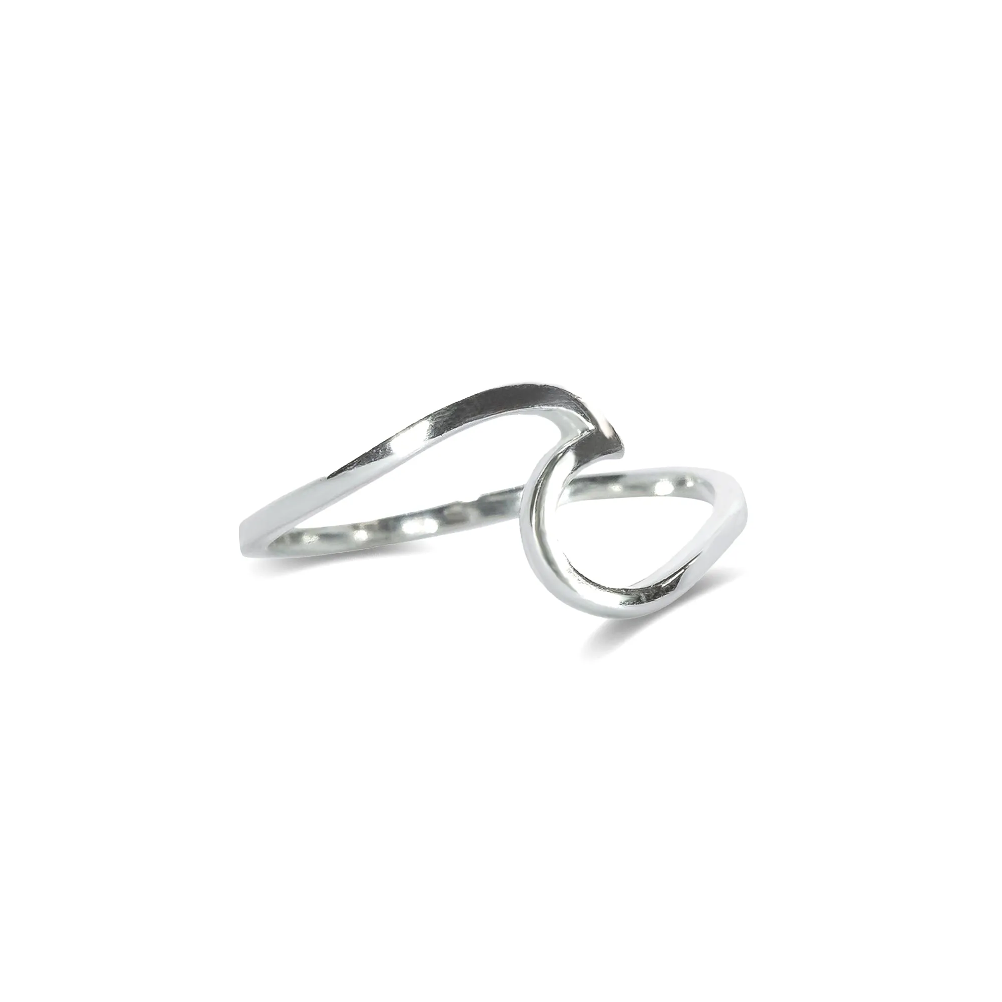 Trendolla Sterling Silver Highs And Lows Ring Wave Ring