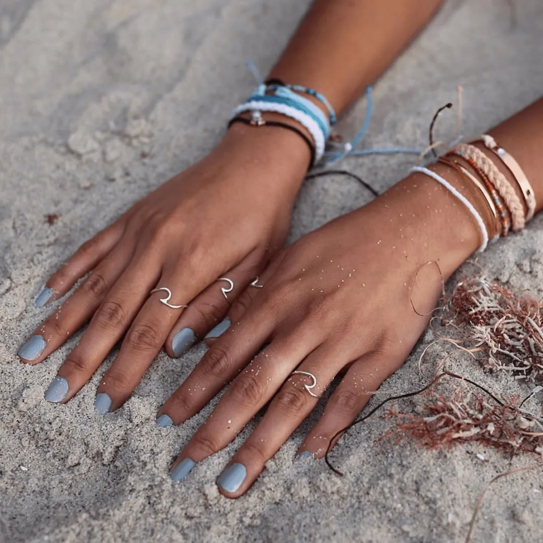 Trendolla Sterling Silver Highs And Lows Ring Wave Ring