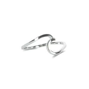 Trendolla Sterling Silver Highs And Lows Ring Wave Ring